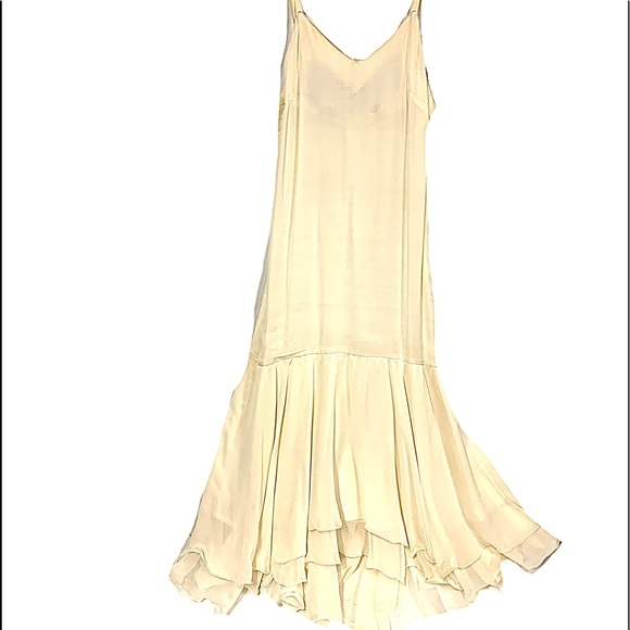 Vintage Ivory Lace, Chiffon & Sequin Dress (2 piece) Size Small - Picture 10 of 16